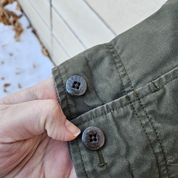 LL Bean green canvas flannel-lined Adirondack Barn Coat in Loden size 2X - Picture 3 of 11